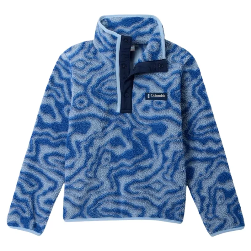 Columbia Kids Helvetia II Printed Half Snap Fleece in Mountain Blue Topoglitch