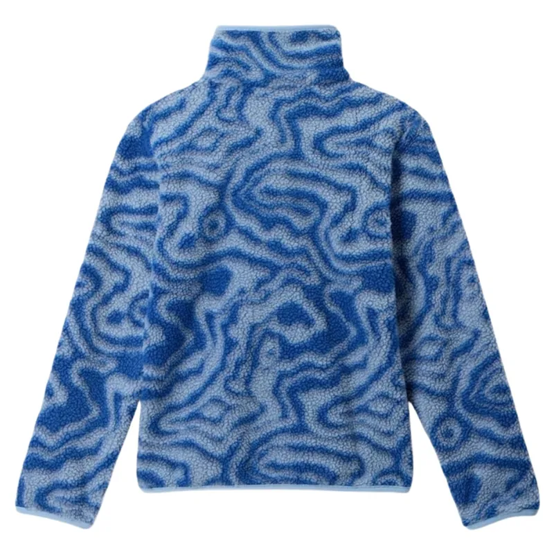 Columbia Kids Helvetia II Printed Half Snap Fleece in Mountain Blue Topoglitch-1