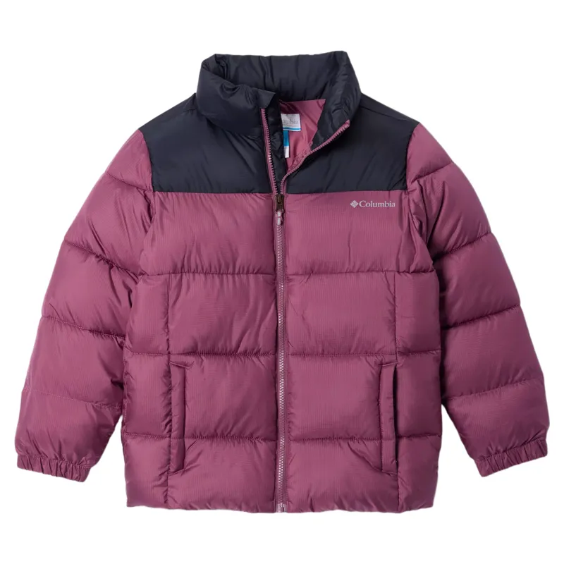 Columbia Kids Puffect II Jacket in Antique Mauve / Black
