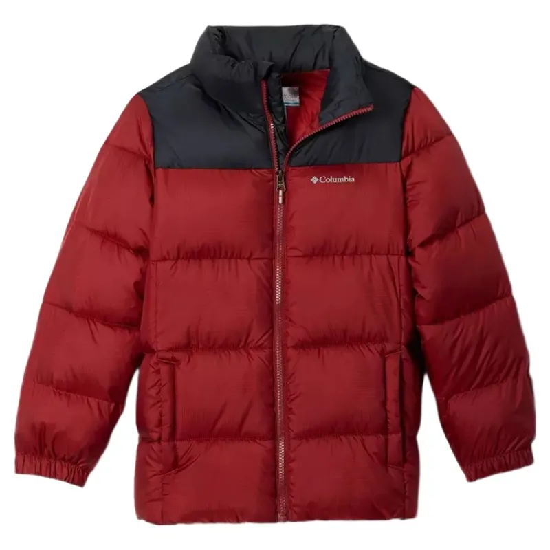 Columbia Kids Puffect II Jacket in Red Oxide / Black