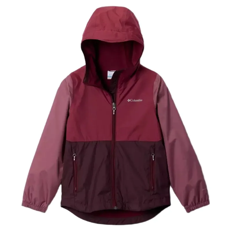 Columbia Kids Rainy Trails III Fleece Lined Jacket in Moonvista / Rich Wine / Antique Mauve