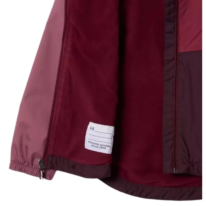 Columbia Kids Rainy Trails III Fleece Lined Jacket in Moonvista / Rich Wine / Antique Mauve-1