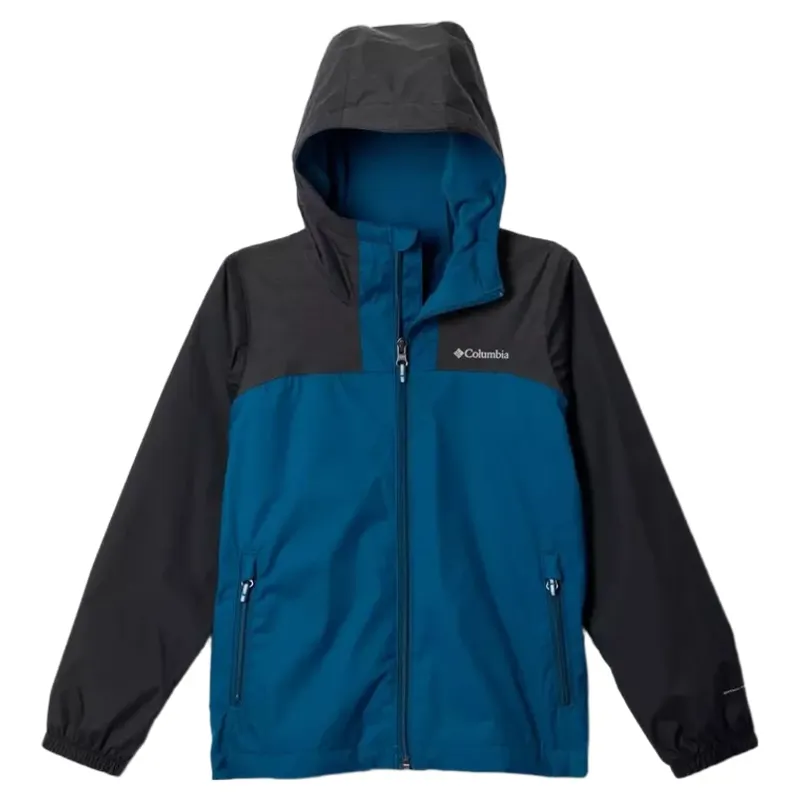 Columbia Kids Rainy Trails III Fleece Lined Jacket in Phoenix Blue / Black