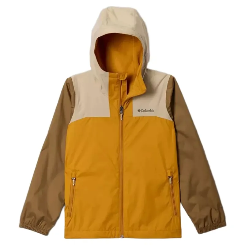 Columbia Kids Rainy Trails III Fleece Lined Jacket in Squash / Ancient Fossil / Delta