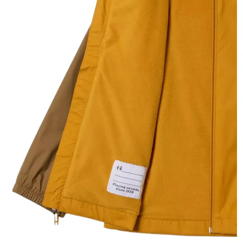 Columbia Kids Rainy Trails III Fleece Lined Jacket in Squash / Ancient Fossil / Delta-1