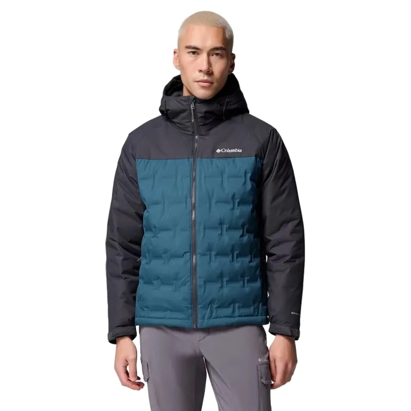 Columbia Men's Grand Trek IV Down Hooded Jacket in Phoenix Blue / Shark