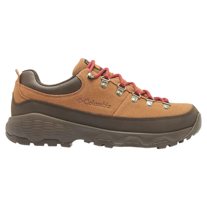 Columbia Men's Newton Alpine Low Hiking Boots in Grizzly Bear / Red Oxide