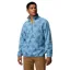 Columbia Men's Timber Crest MTR Fleece Printed Half Zip in Rainy Day / Geomix Tonal