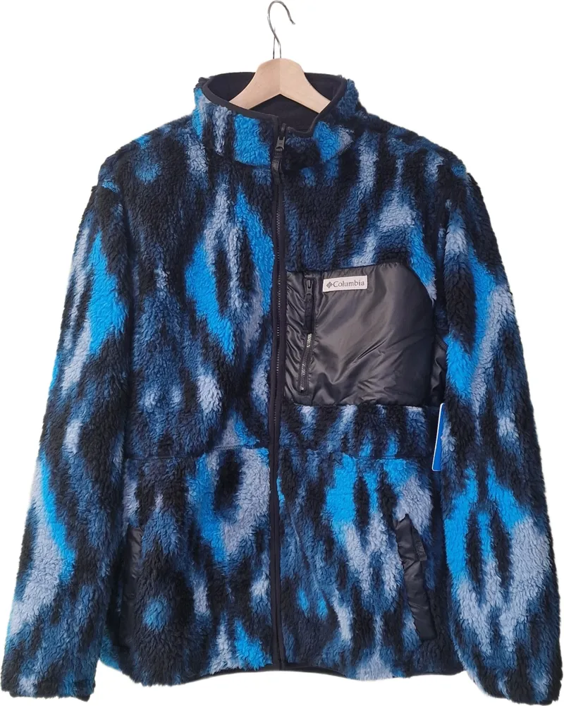 Columbia Men's Winter Pass Reversible Sherpa Fleece Jacket in Collegiate Navy