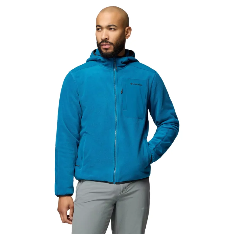Columbia Mens Pacific Arch 200 Hooded Full Zip Fleece Jacket in Phoenix Blue-1