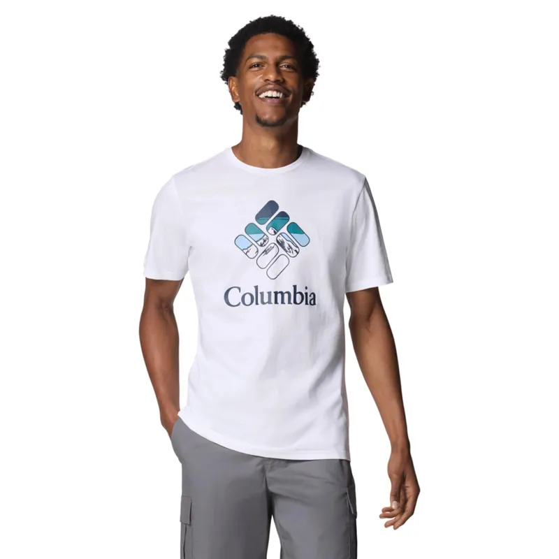 Columbia Mens Rapid Ridge Graphic Tee in Spray / Naturall