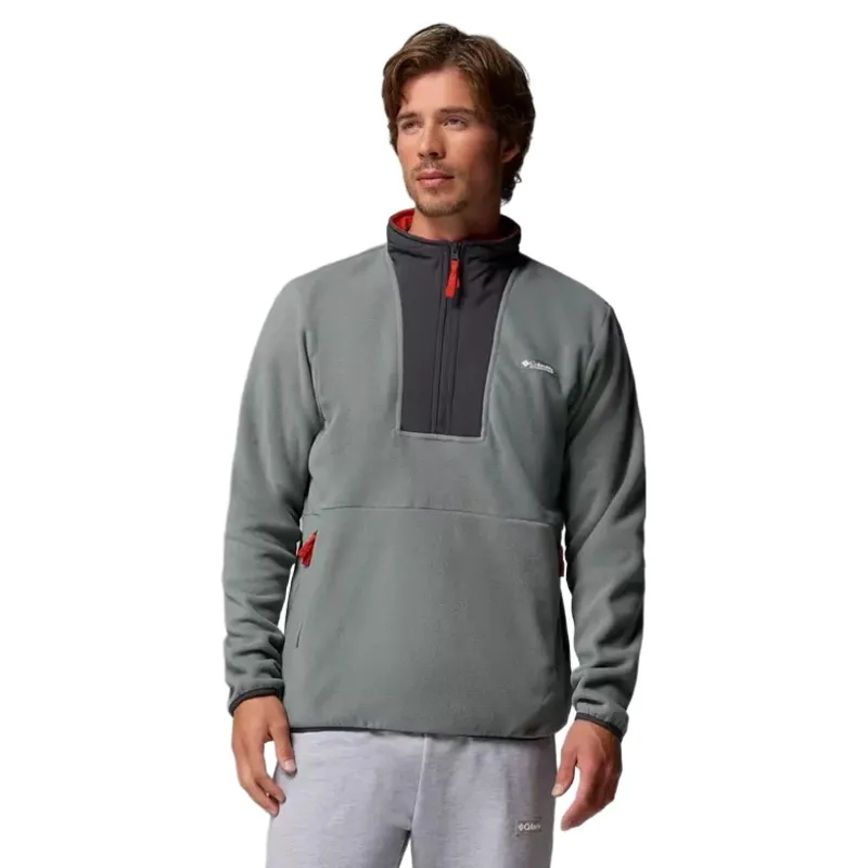 Columbia Mens Sequoia Grove II Half Zip Fleece in Sedona Sage / Shark