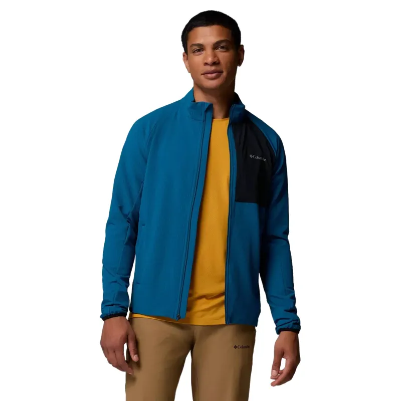 Columbia Mens Superior Summit Grid Full Zip Fleece in Phoenix Blue