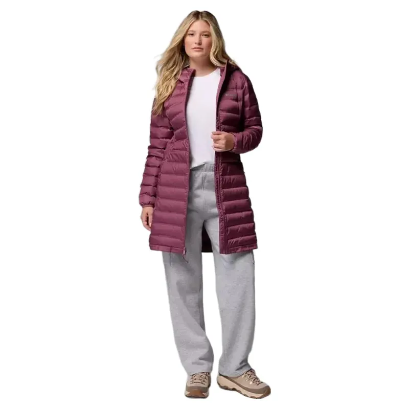 Columbia Women's Lake 22 II Down Long Hooded Jacket in Antique Mauve
