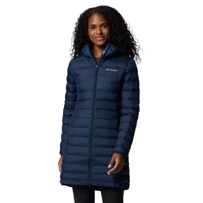 Columbia Women's Lake 22 II Down Long Hooded Jacket in Collegiate Navy