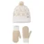 Columbia Women's Snowflake Beanie and Mitten Set in Sea Salt / Ancie