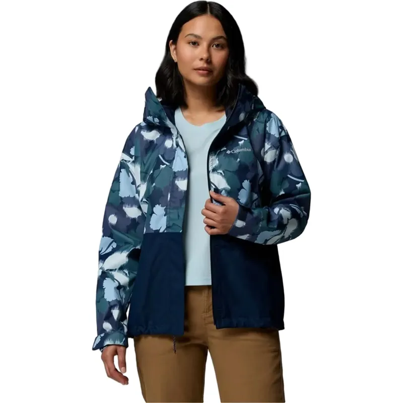 Columbia Womens Hikebound Printed Jacket in Collegiate Navy-3