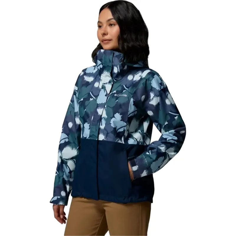 Columbia Womens Hikebound Printed Jacket in Collegiate Navy-4