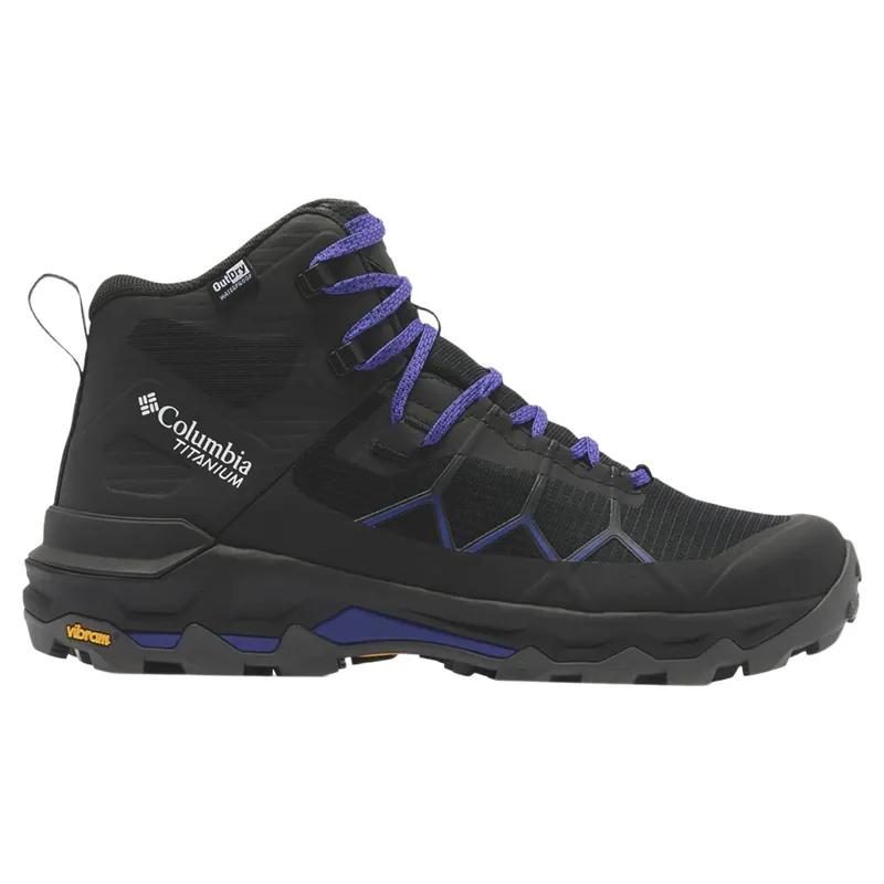 Columbia Womens Peakfreak Titanium Outdry Mid Hiking Boots in Black / Purple Quartz