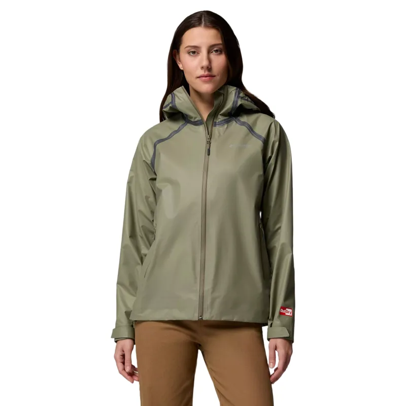 Columbia Womens Reign No Shine Jacket in Stone Green