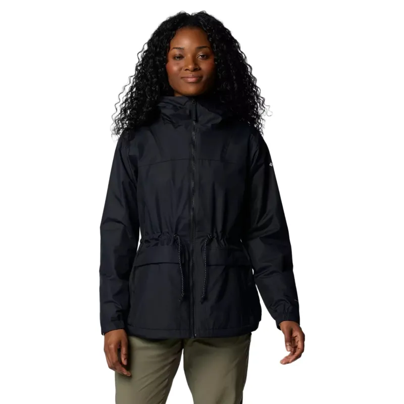 Columbia Womens Sweet Creek II Lined Rain Jacket in Black