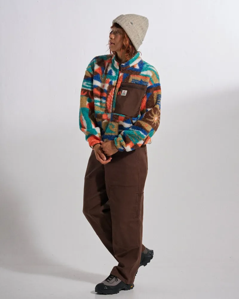 Passenger Womens Ravi Recycled Sherpa Fleece in Lost On Purpose Pacific Green-3