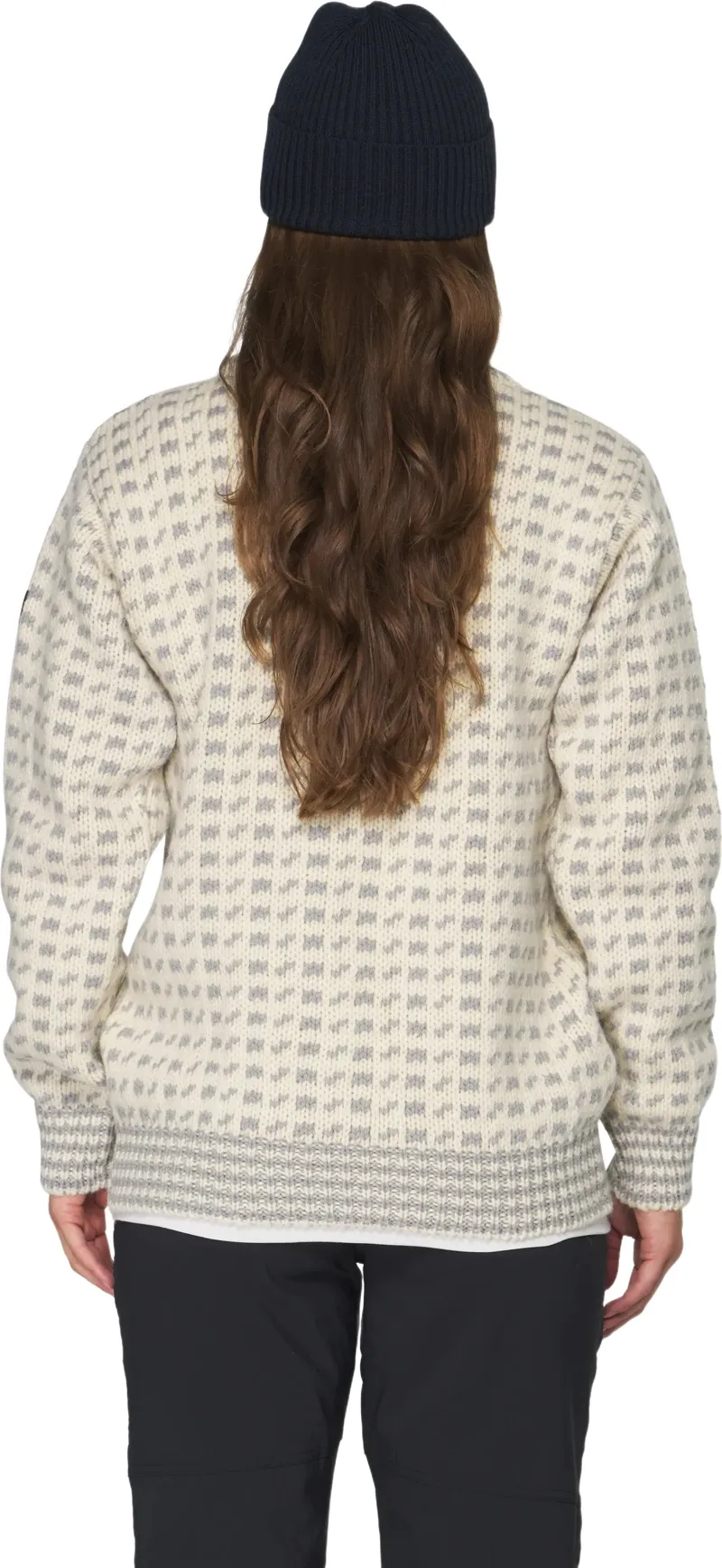Devold Original Islender Men's Wool Sweater in Offwhite/Anthracite-6