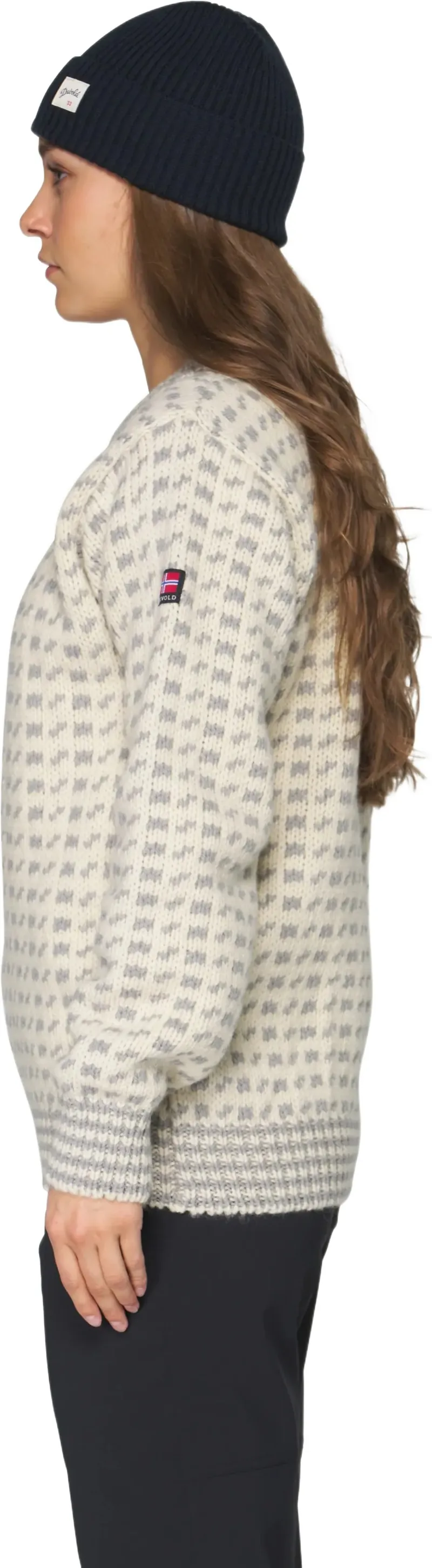 Devold Original Islender Men's Wool Sweater in Offwhite/Anthracite-5