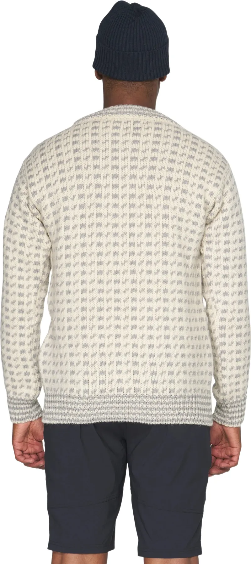 Devold Original Islender Men's Wool Sweater in Offwhite/Anthracite-2