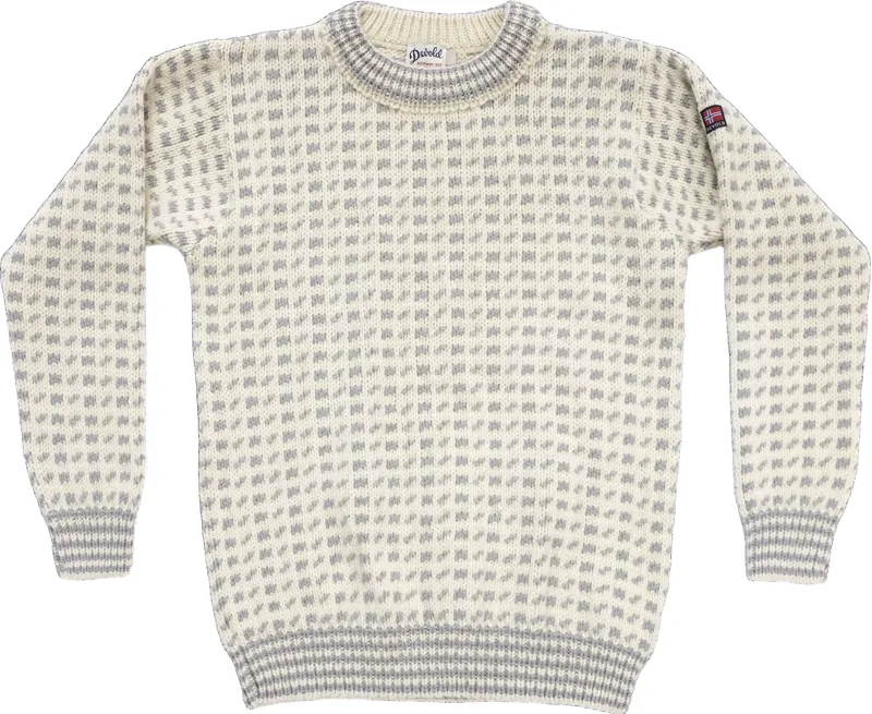 Devold Original Islender Men's Wool Sweater in Offwhite/Anthracite-8