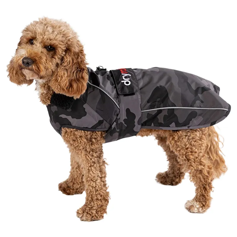 Dryrobe Dog Coat in Black Camo / Black
