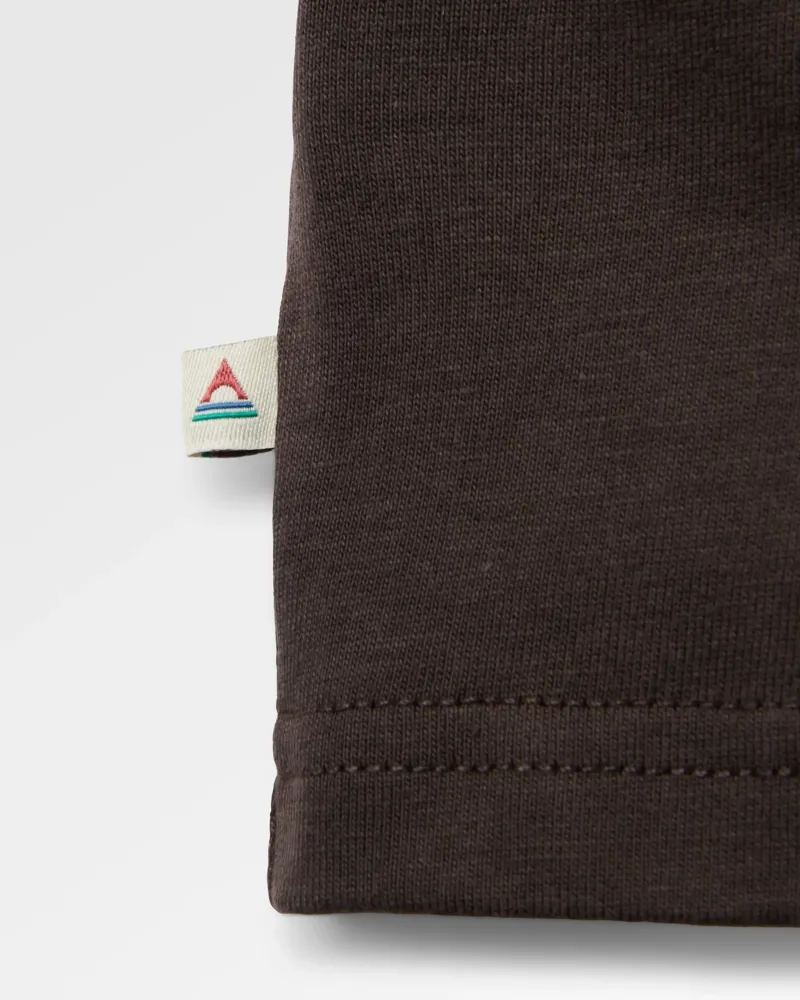Passenger Mens Cutout Organic Cotton T-Shirt in Espresso-4