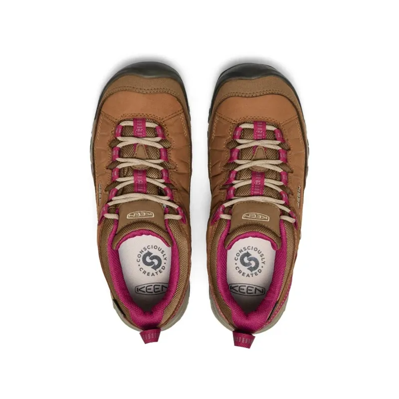 Keen Womens Targhee IV WP Hiking Shoe in Bison / Beaujolais-3