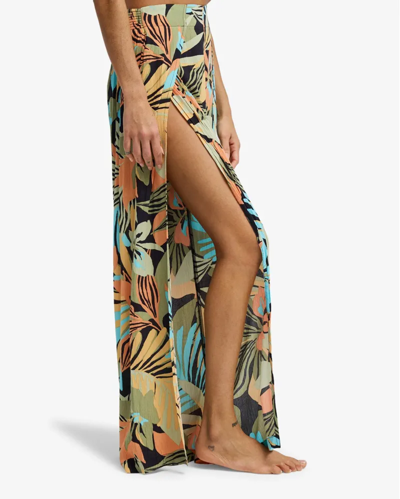 Billabong Split Spirit Women's Relaxed Fit Pants in Black Tropical-3