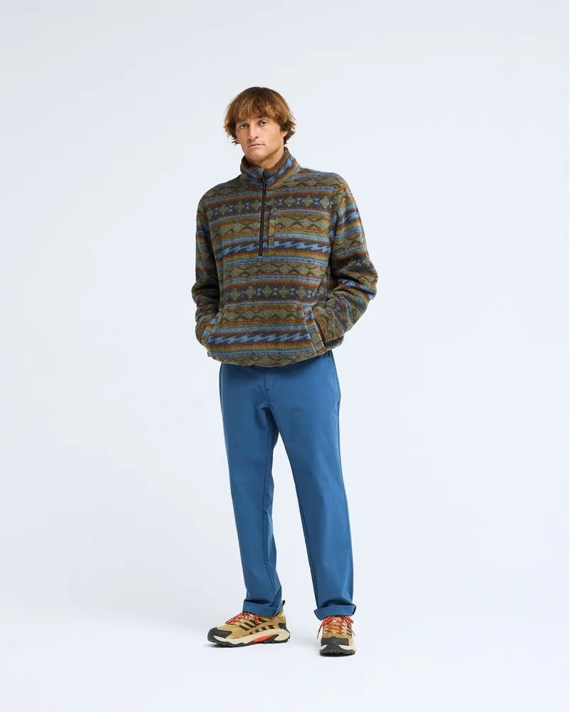 Billabong Mens Boundary Mock Neck Half Zip Fleece in Raven-3