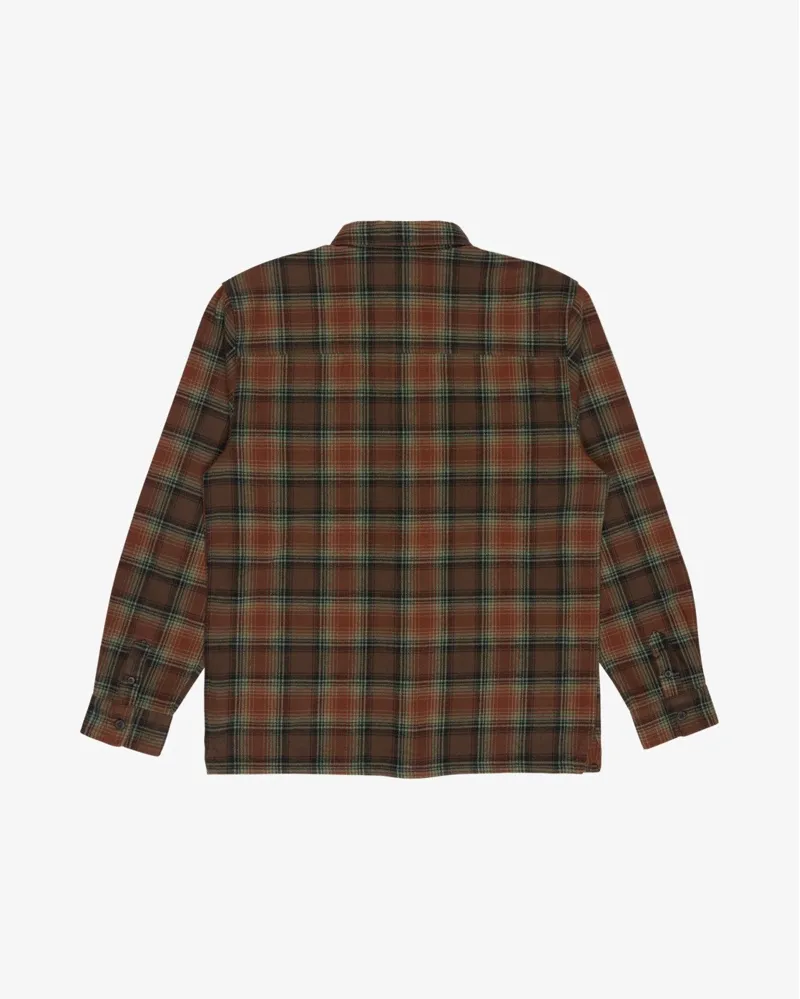 Billabong Mens Offshore Flannel Long Sleeve Shirt in Dark Cedar-2