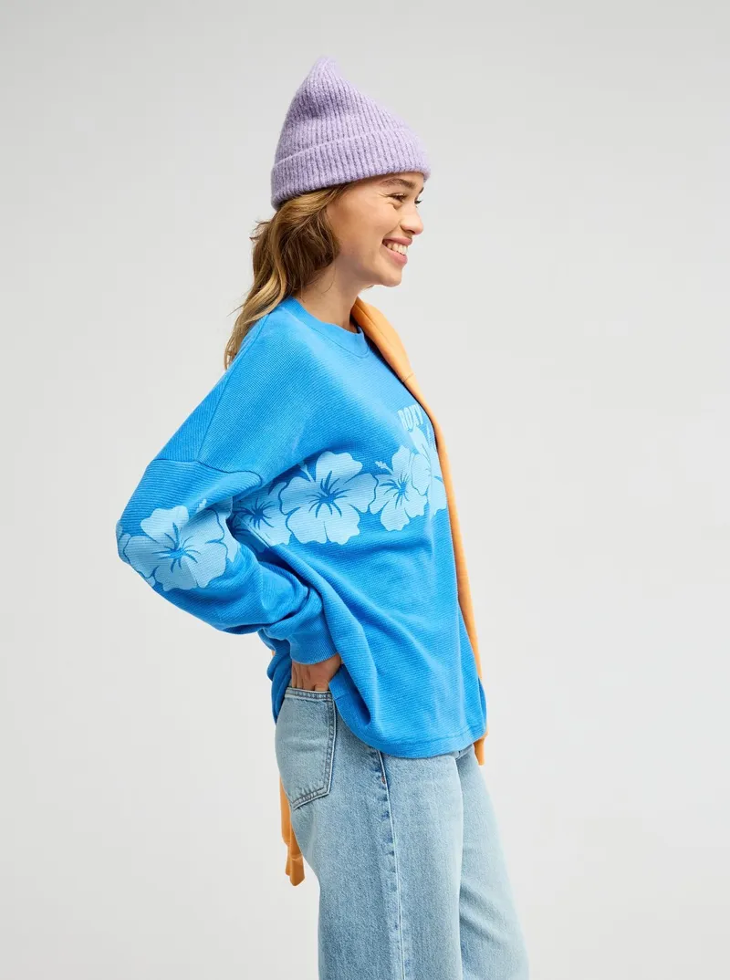 Roxy Womens Eastside Midweight Long Sleeves T-Shirt in Super Sonic-1
