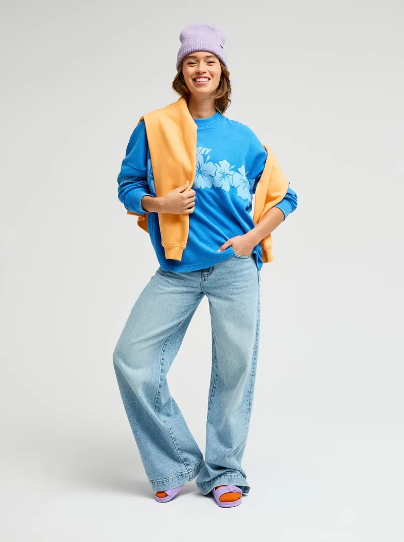 Roxy Womens Eastside Midweight Long Sleeves T-Shirt in Super Sonic-5