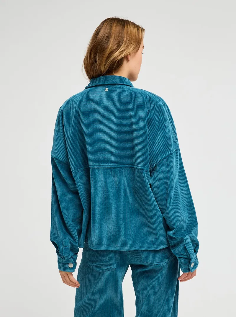 Roxy Womens Chilled Out Washed Cord Jacket in Corsair-1