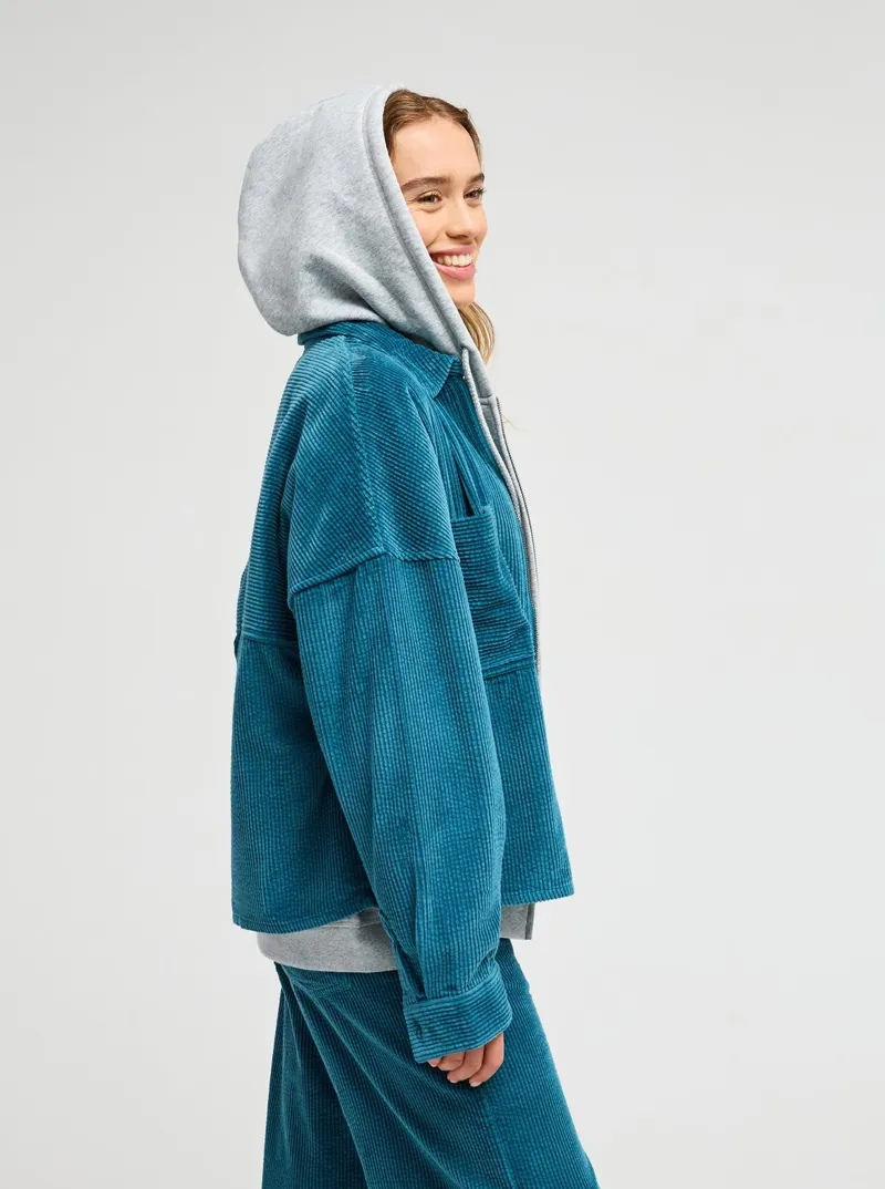 Roxy Womens Chilled Out Washed Cord Jacket in Corsair-2