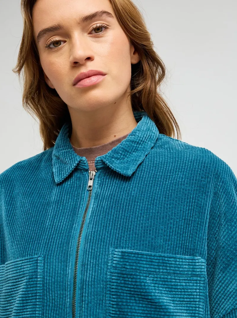 Roxy Womens Chilled Out Washed Cord Jacket in Corsair-4