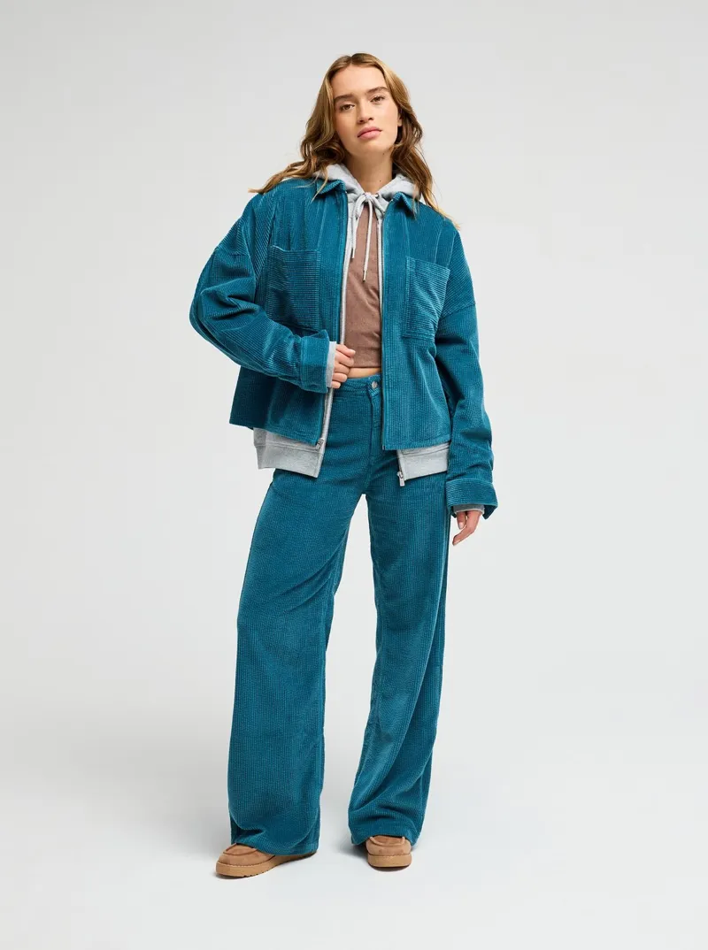 Roxy Womens Chilled Out Washed Cord Jacket in Corsair-3