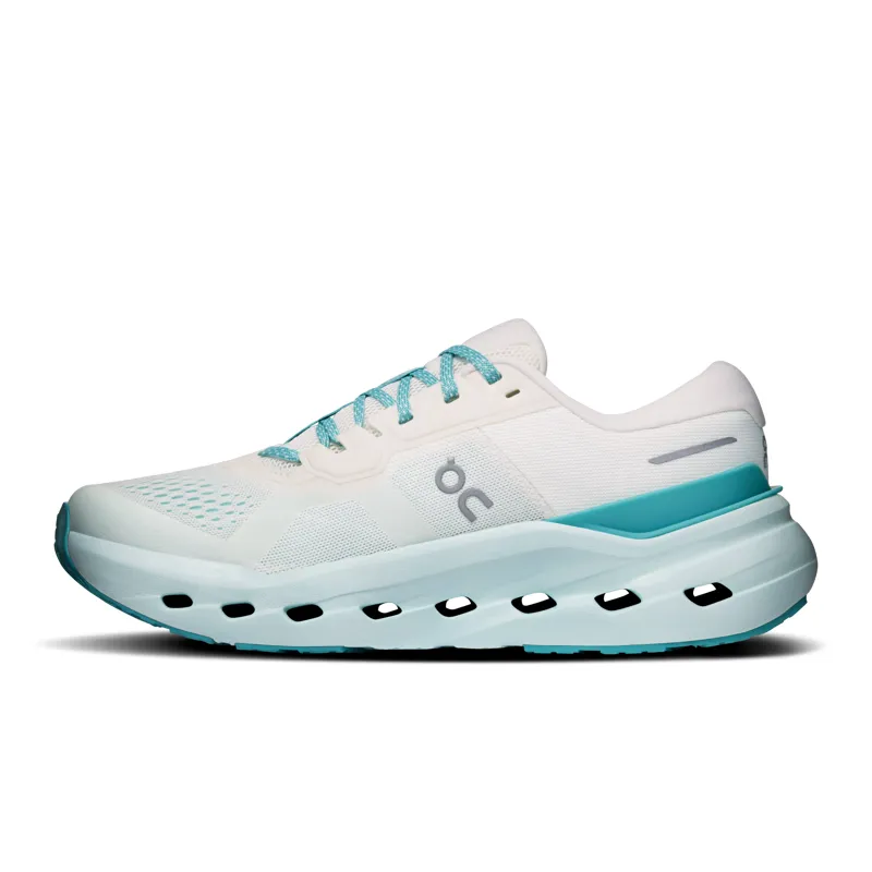 On Womens Cloudrunner 3 Running Shoes in Ivory / Aquamarine-1