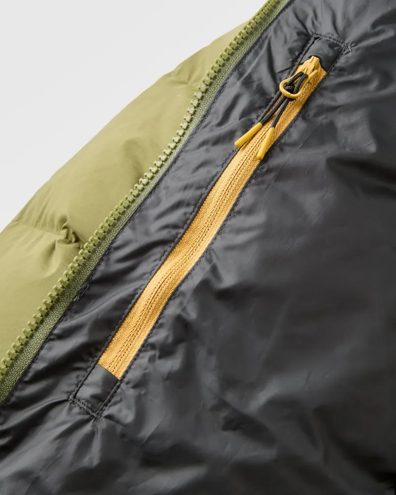 Passenger Mens Kindlewood Recycled Down Jacket in Faded Black / Khaki-9