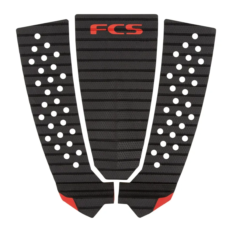 FCS Filipe Toledo Treadlite Traction Pad in Charcoal / Red