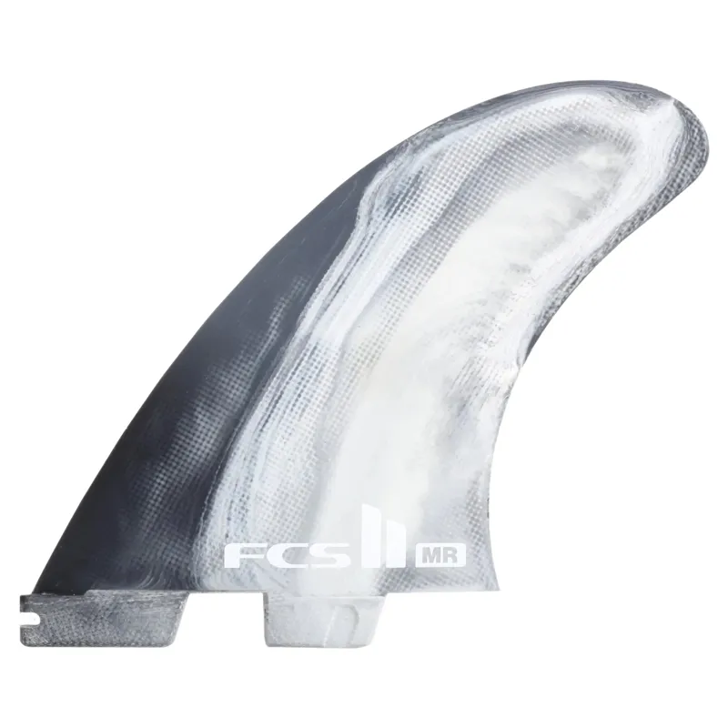 FCS II Mark Richards Twin Plus One PC Retail Fins Medium-Large in Black / White