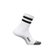 Feetures Elite Light Cushion Mini Crew in White High Top Stripe