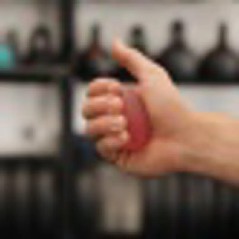Fitness-Mad Strong Grip Elastomer Hand Exerciser Light in Pink-1