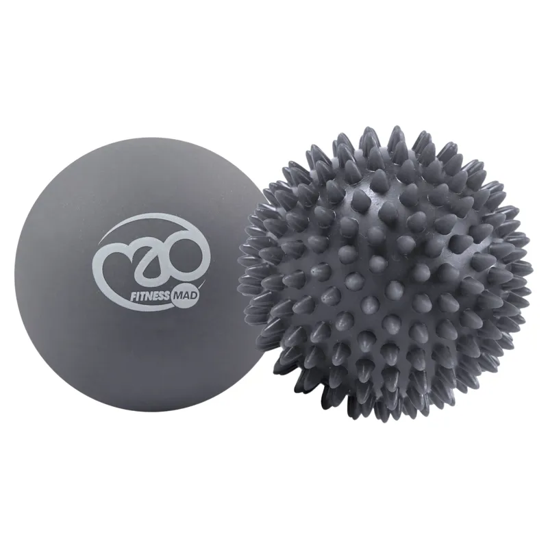Fitness-Mad Trigger Point and Spikey Massage Balls in Grey