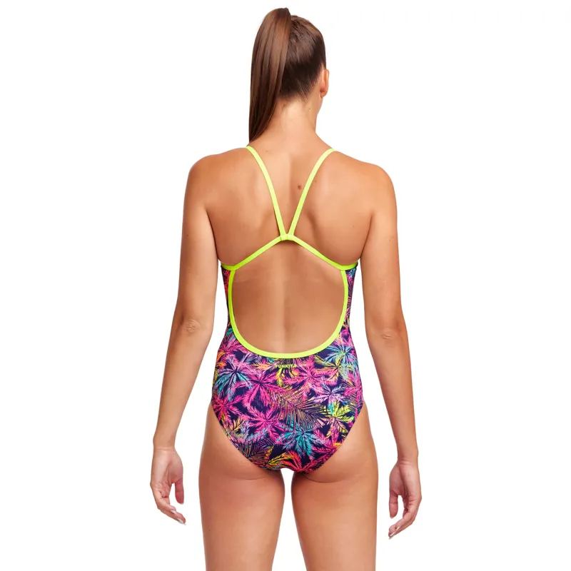 Funkita Women's Single Strap One Piece Swimsuit in Palm Puppy-1